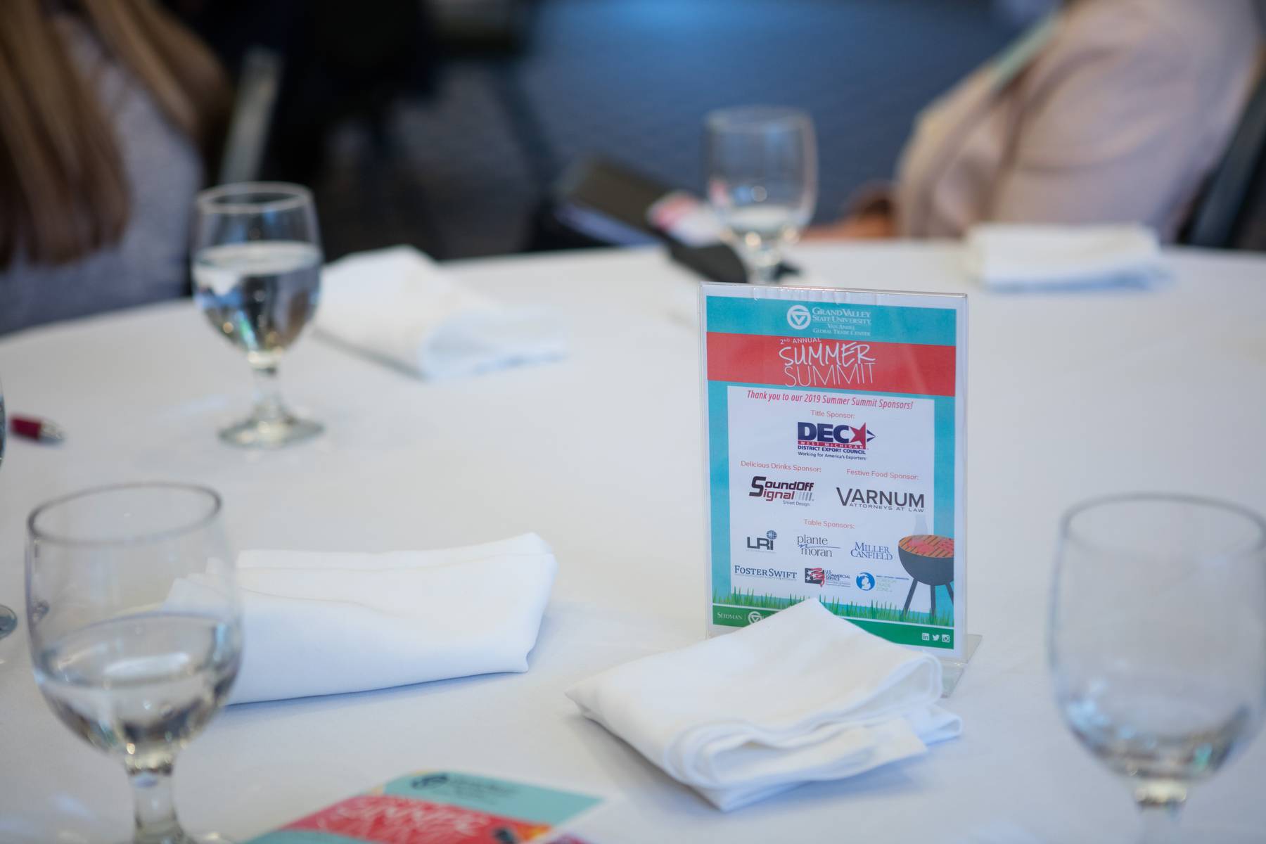 Table sponsor signage